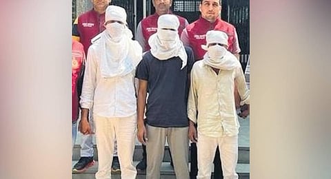 Delhi Police busted three extortion modules operated by notorious gangs . (File Photo )