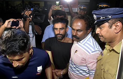 Zubair Derkshandeh being produced at Mattanchery Judicial First Class Magistrate in Thompumpady. (Photo | A Sanesh, EPS)