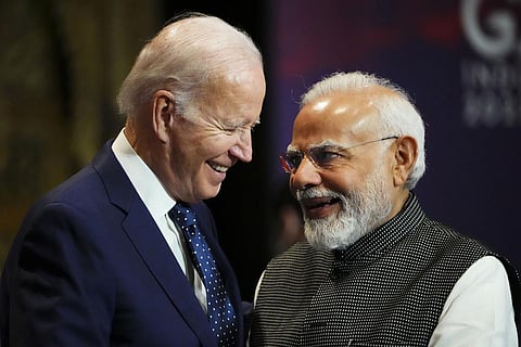 Prime Minister Narendra Modi and US President Joe Biden are likely to meet on the sidelines of the G7 Summit in Hiroshima (Photo | AP)