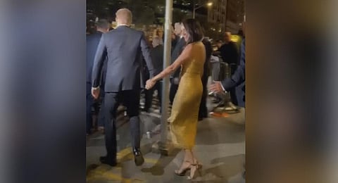 Prince Harry and his wife Meghan's office says the pair and Meghan's mother were followed by vehicles after leaving a charity event at Manhattan's Ziegfeld Ballroom on May 16. (Photo | AP)