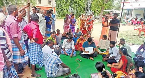 The grama sabha meeting in Ammapalayam village of Perambalur district | express