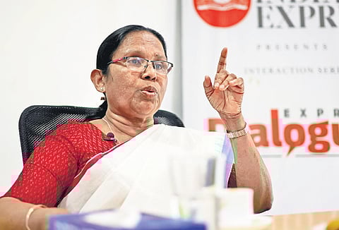 Former Kerala Health Minister K K Shailaja. (Photo | B P Deepu, EPS)