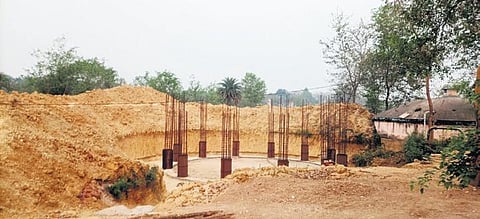 The ongoing construction work of Jambhira drinking water project | Express