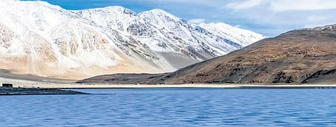 Snow cover down at mountains in Himachal