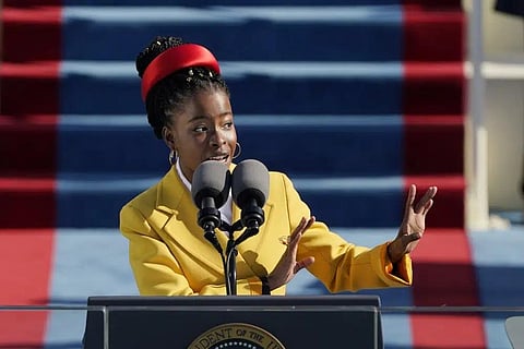 FILE - American poet Amanda Gorman recites a poem during the Inauguration of U.S. President Joe Biden at the U.S. Capitol on Jan. 20, 2021, in Washington. (Photo | AP)