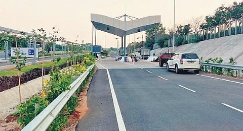 The ramp to the Outer Ring Road in Hyderabad