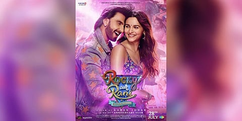 First look of actors Ranveer Singh and Alia Bhatt in the upcoming film 'Rocky Aur Rani Ki Prem Kahani'. (Photo | PTI)