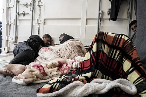 FILE: Migrants rescued from the sea seen on board of the humanitarian ship Ocean Viking cruising in the Mediterranean Sea, Wednesday, Nov. 9, 2022. (Photo | AP)