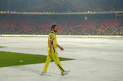 Chennai Super Kings captain MS Dhoni after winning the Indian Premier League 2023, at the Narendra Modi Stadium in Ahmedabad, on May 30, 2023. (Photo | PTI)