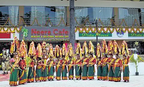 Neera Cafe inaugurated on Necklace Road in Hyderabad. (Photo | Twitter)