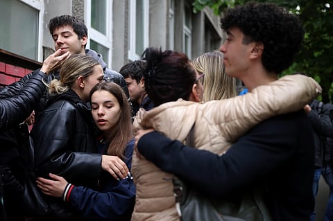 People mourn the victims in Serbia, May 4, 2023. ( Photo | AP )