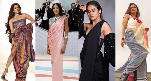 Not just celebrities, many women are experimenting beyond the conventional method and styling this traditional piece of attire in contemporary ways.