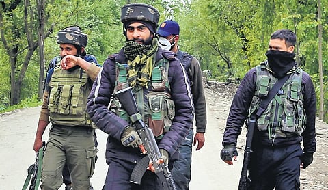 Security forces on Sunday recovered an IED in Pulwama district. (Photo | PTI)