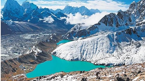 Glacial lakes in Himalaya