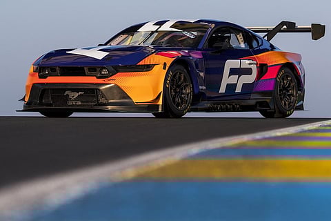 This image provided by Campbell Marketing shows the new Ford Mustang GT3 race car, Tuesday, June 6, 2023, at Le Mans, France. (Photo | AP)