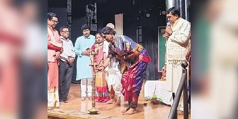 An event at Bhanja Kala Mandap on Friday evening