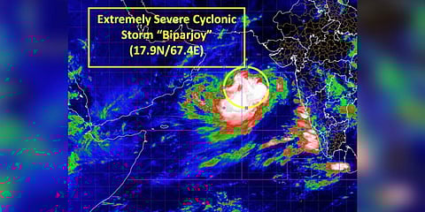 Extremely severe cyclonic storm Biparjoy (Photo | IMD)