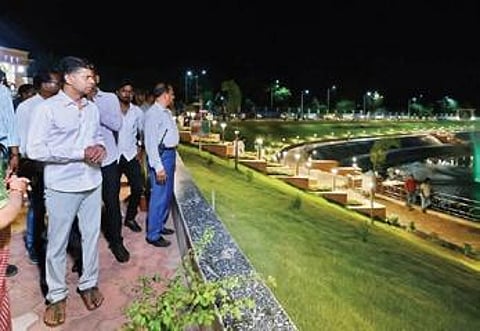 The 5T secretary inspecting a project in Keonjhar district on Saturday | Express