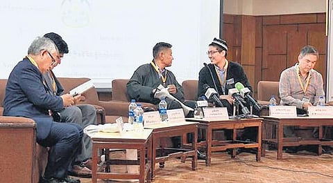 Delegates participating in the conference on China and the Changing Global Order: Prospects and Challenges in Dharamshala. (Photo | ANI)