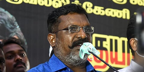 VCK president and Chidambaram MP Thol Thirumavalavan.