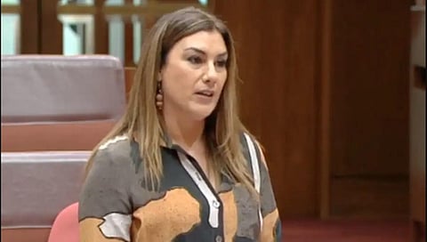 Screengrab from the video posted by Lidia Thorpe on facebook.