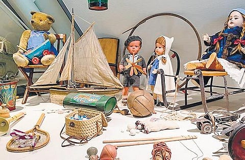 A collection of toys from 1945;