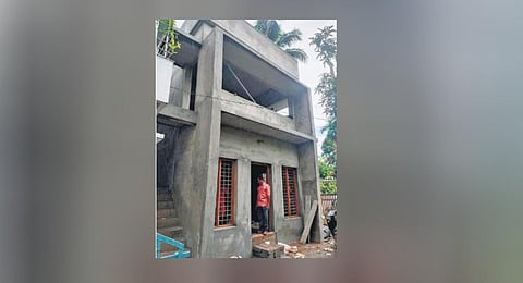 The smart anganwadi under construction in Kumbalangi panchayat
