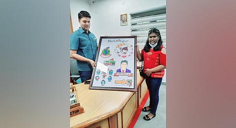 Former Ernakulam collector Jafar Malik with Vandana