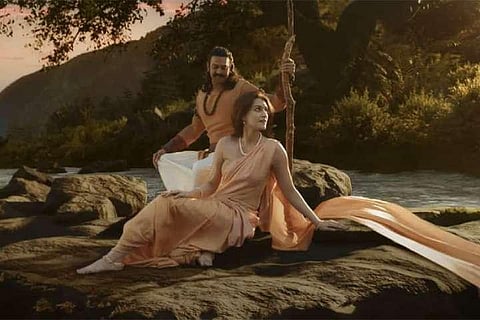 Prabhas and Kriti Sanon in 'Adipurush'.