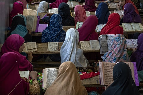 Afghan women read the Quran in Kabul, Afghanistan. (Photo | AP)