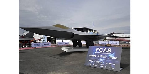 Airbus and Indra Sistemas during the International Paris Air Show at the Paris–Le Bourget Airport. (Photo | AFP)