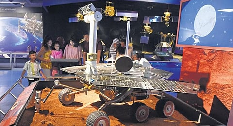Life-size replica of Mars rover ‘Opportunity’ on display at the Visvesvaraya Industrial and Technical Museum | Vinod Kumar T