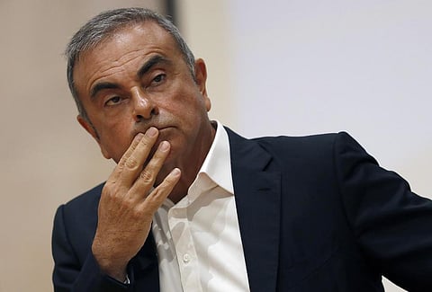 Former Nissan Motor Co. Chairman Carlos Ghosn holds a press conference at the Maronite Christian Holy Spirit University of Kaslik. (Photo | AP)