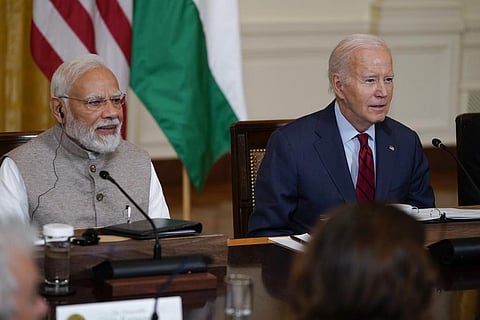 President Joe Biden and India's Prime Minister Narendra Modi in White House. (Photo | AP)