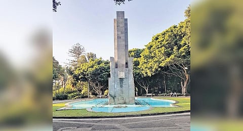 Monolith dedicated to Garcia Sanabria