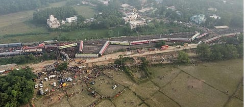 Horrific train crash in Odisha. (Photo | Debadatta Mallick, EPS)