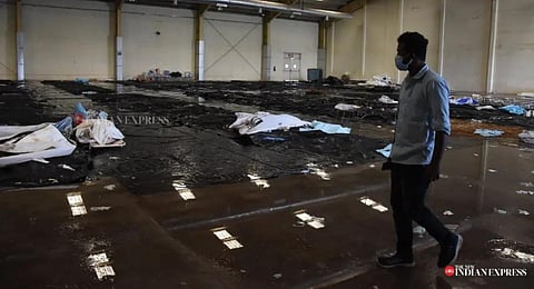 Bodies of the deceased in the train are preserved at the North Odisha Chamber of Commerce and Industry (NOCCI). ( Photo| Debadatta Mallick)