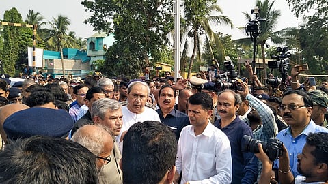 Railways Minister Ashwini Vaishnaw and Odisha Chief Minister Naveen Patnaik visit the site after the train crash (Photo | PTI)