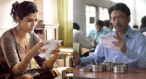 Stills from the 2013 film 'The Lunchbox,' featuring actors Nimrat Kaur and Irrfan Khan. (Photo | IMDb)