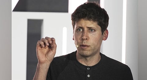 OpenAI CEO Sam Altman speaks in Abu Dhabi, United Arab Emirates. (Photo| AP)
