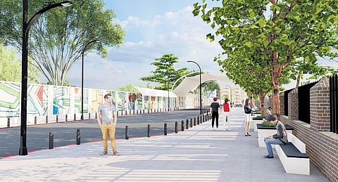 An artist’s impression of redeveloped Manaveeyam Veedhi