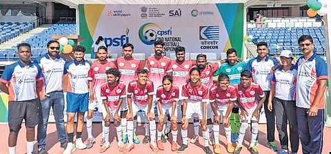 Cerebral Palsy Sports Association of Kerala team that won the 2023 football tourney