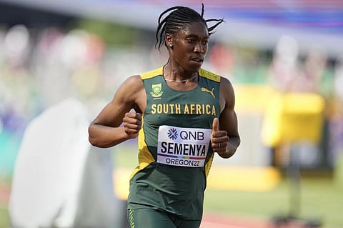 Caster Semenya, of South Africa, competes during a heat in the women’s 5000-meter run at the World Athletics Championships on July 20, 2022, in Eugene, Oregon. (Photo | AP)