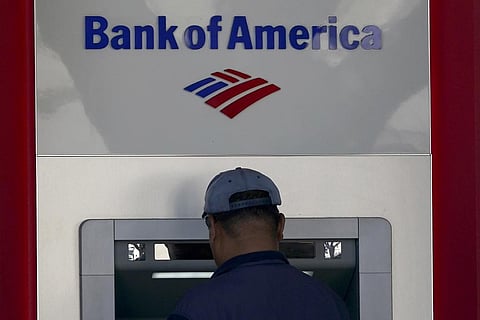 FILE - A customer uses an ATM at a Bank of America location in San Francisco, Monday, April 24, 2023. (Photo | AP)