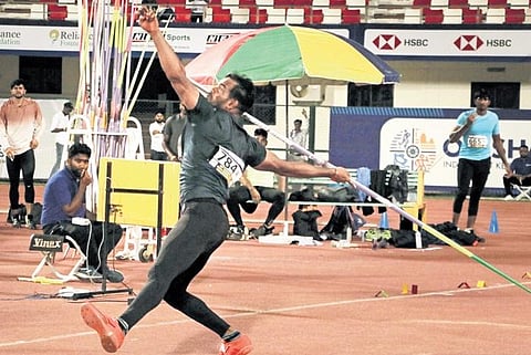 Representational Image: Kishore Kumar Jena is among the three javelin throwers to have attained Asian Games qualification mark on Monday. (Photo | Shamim Qureshy, EPS)