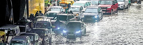 FILE: Waterlogging and fallen trees have led to traffic snags (Photo | Express)