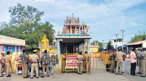 Dharmaraja Draupati Amman temple was sealed by revenue officials on June 7 | Express