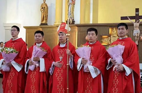 In its daily noon bulletin, the Vatican said Francis had appointed Shen as bishop of Shanghai, transferring him from Haimen. (Photo | AP)