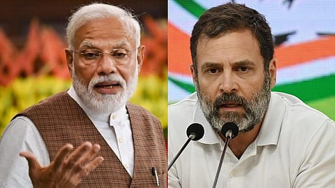A collage of Prime Minister Narendra Modi and Congress leader Rahul Gandhi