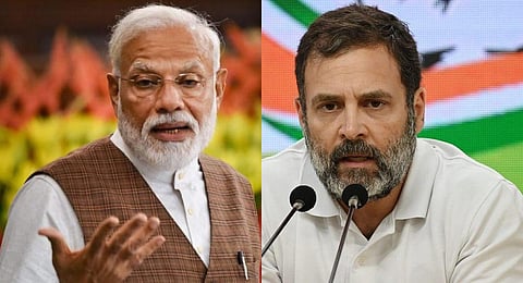 FILE - A collage of Prime Minister Narendra Modi and Congress leader Rahul Gandhi, used for representational purposes only. (Photo | PTI)